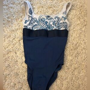 Women’s Ainsliewear Blue Paisley Manon Leotard